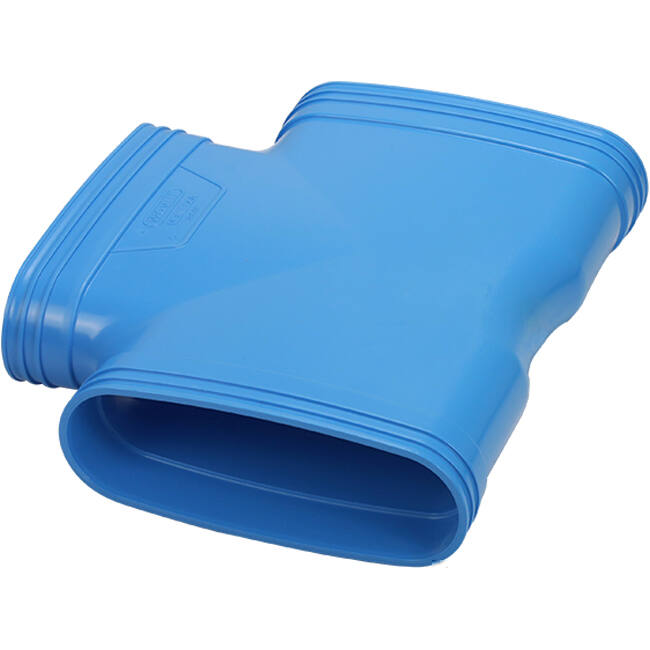 Wavin Ventiza T-Stück 90 Grad PVC oval 235x80 mm M/M/M