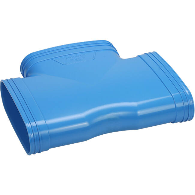Wavin Ventiza T-Stück 90 Grad PVC oval 235x80 mm M/M/M