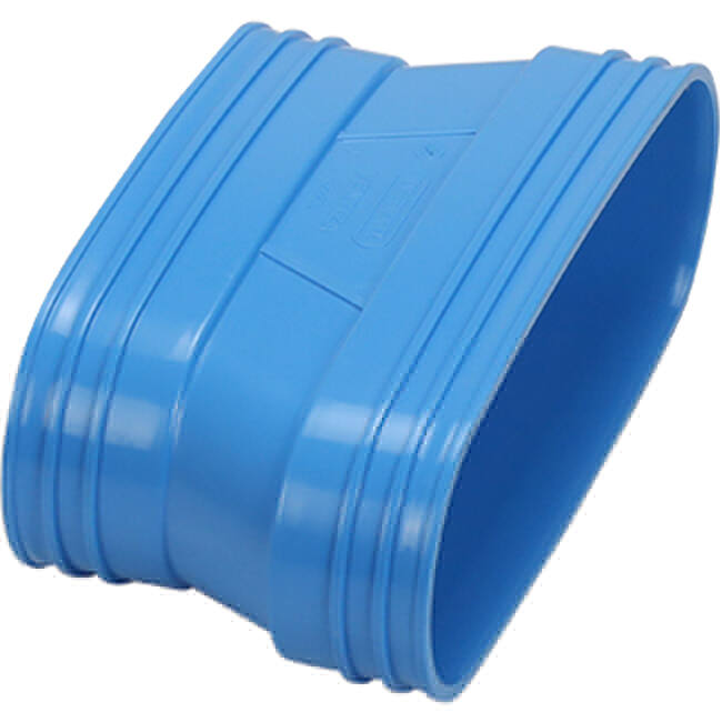 Wavin Ventiza Verlauf PVC oval 235x80 mm auf 195x80 mm M/M