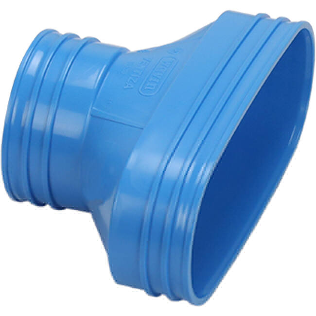 Wavin Ventiza Verlauf PVC oval 195x80 mm auf 80 mm M/M
