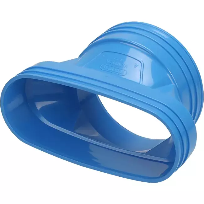 Wavin Ventiza Verlauf PVC oval 195x80 mm auf 125 mm M/M