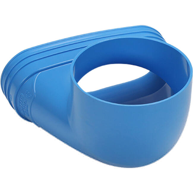 Wavin Ventiza Endstück 90 Grad PVC oval 195x80x100 mm mit Durchmesser 125 mm M/M