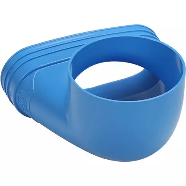 Wavin Ventiza Endstück 90 Grad PVC oval 195x80x70 mm mit Durchmesser 125 mm M/M