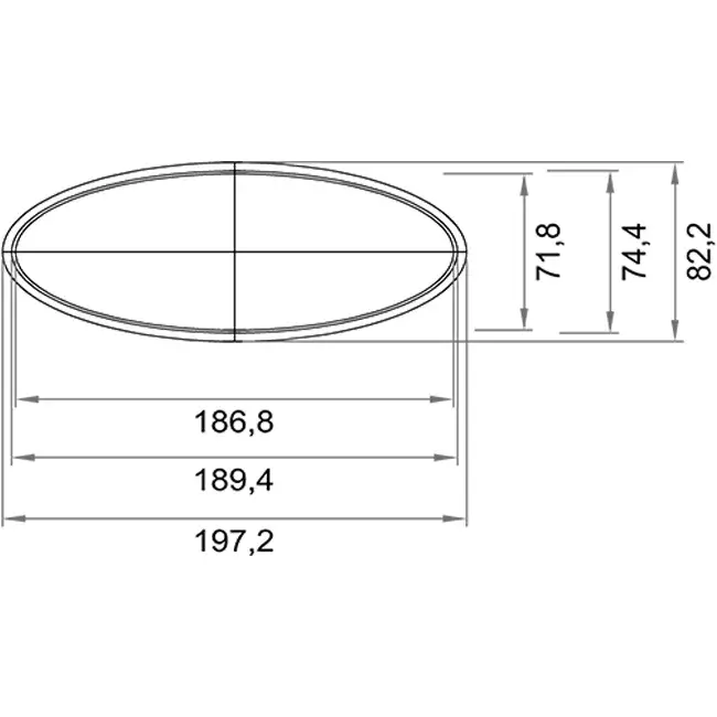 Wavin Ventiza Endkappe PVC oval Kanal 195x80 mm