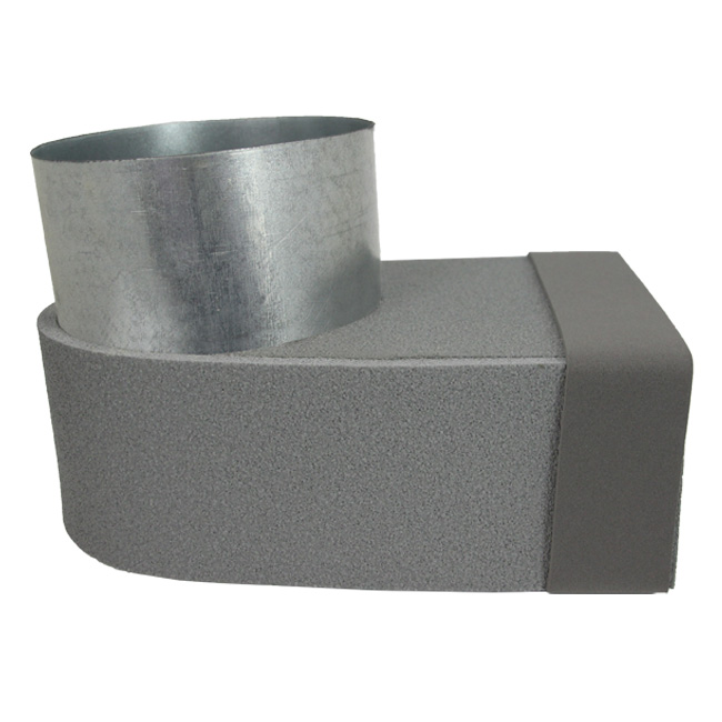 Thermoduct Rohranschluss 220x80 mm nach Ø 150 mm