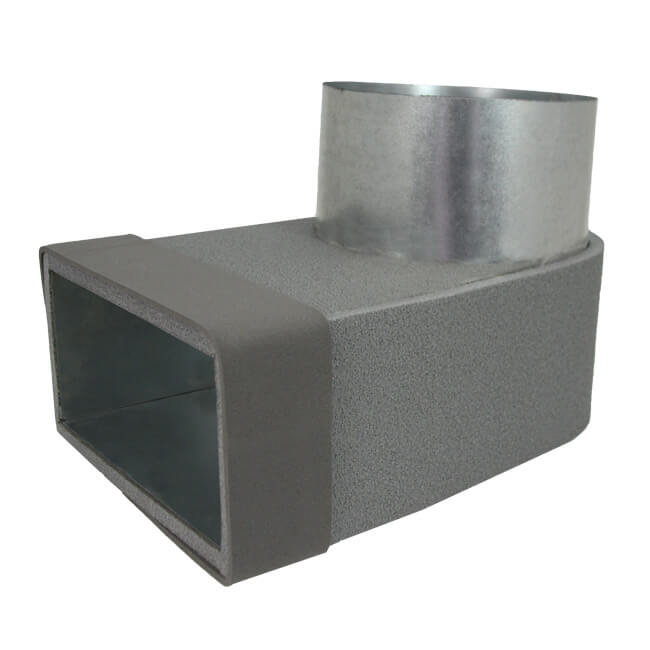 Thermoduct Rohranschluss 220x80 mm nach Ø 160 mm