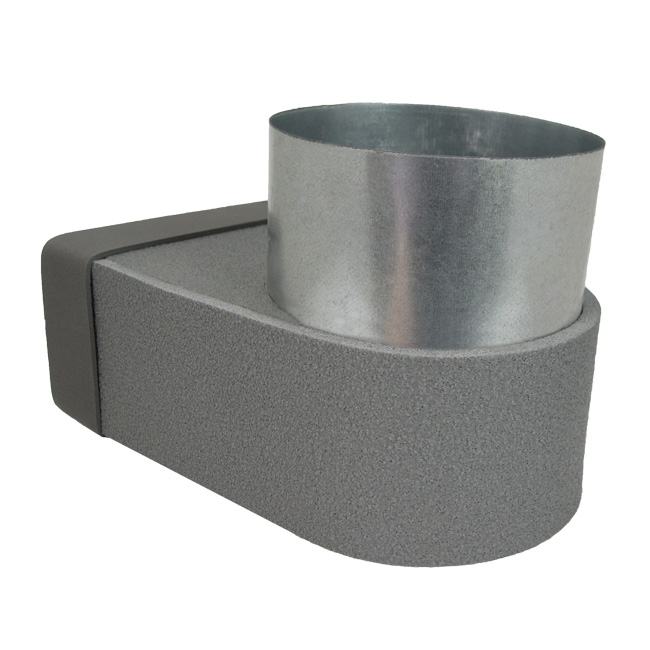 Thermoduct Rohranschluss 220x80 mm nach Ø 160 mm
