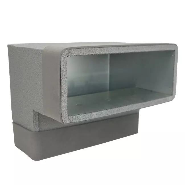 Thermoduct-Bogen 90 Grad 170x80 vertikal für Rohrleitungen