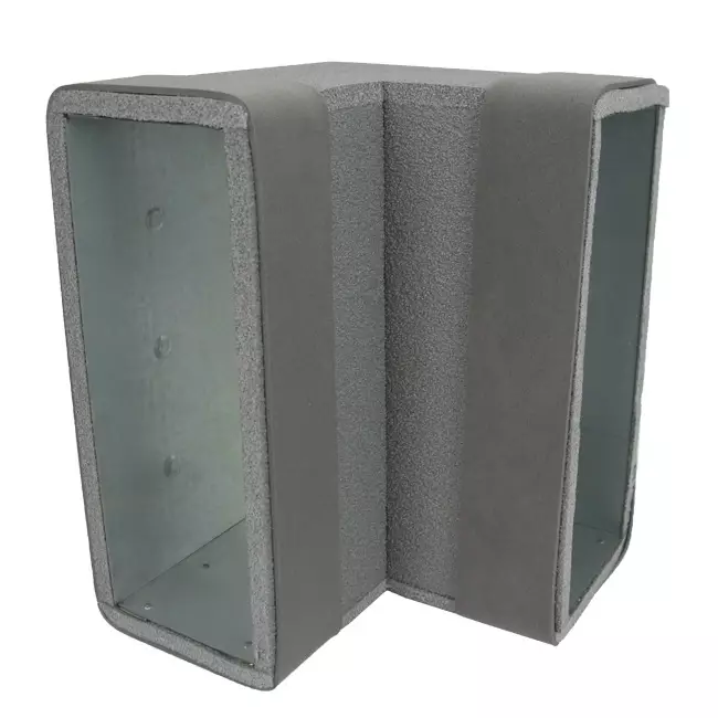 Thermoduct-Bogen 90 Grad 170x80 vertikal für Rohrleitungen