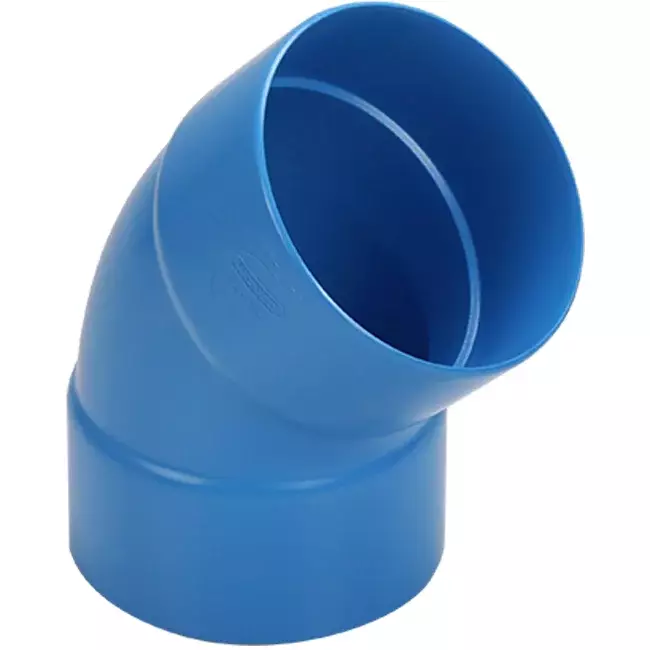 Wavin Ventiza 45 Grader Bogen PVC rund mit Durchmesser 125 mm M/M