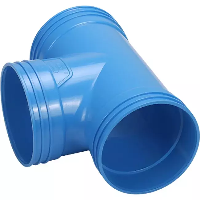 Wavin Ventiza T-Stück 90 Grad PVC rund mit Durchmesser 125 mm M/M/M