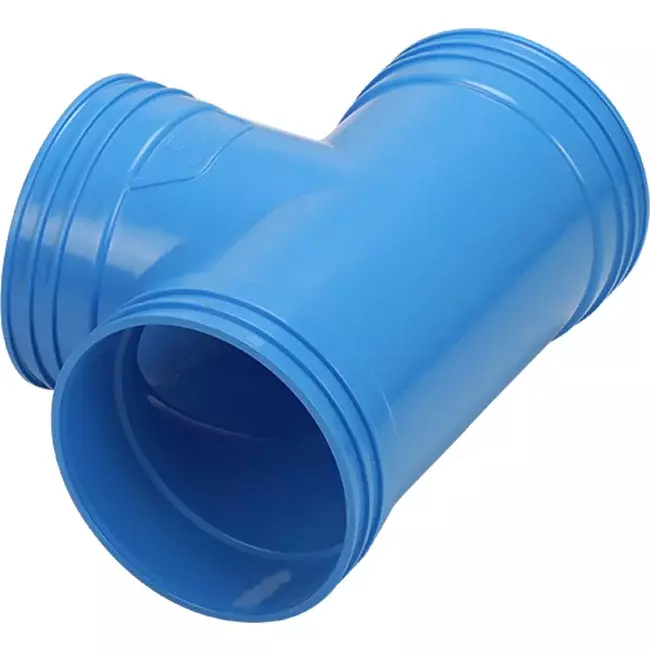 Wavin Ventiza T-Stück 90 Grad PVC rund mit Durchmesser 125 mm M/M/M
