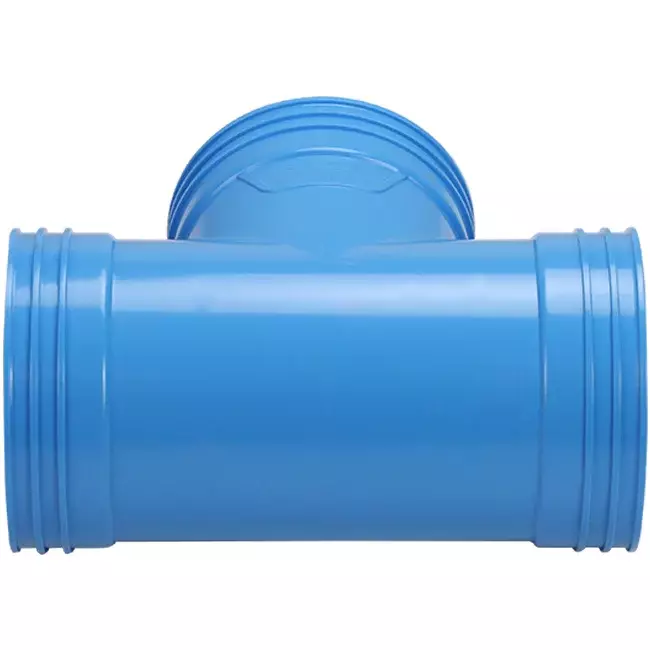 Wavin Ventiza T-Stück 90 Grad PVC rund mit Durchmesser 125 mm M/M/M