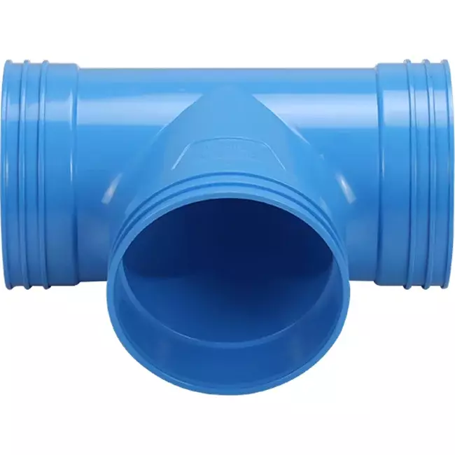 Wavin Ventiza T-Stück 90 Grad PVC rund mit Durchmesser 125 mm M/M/M