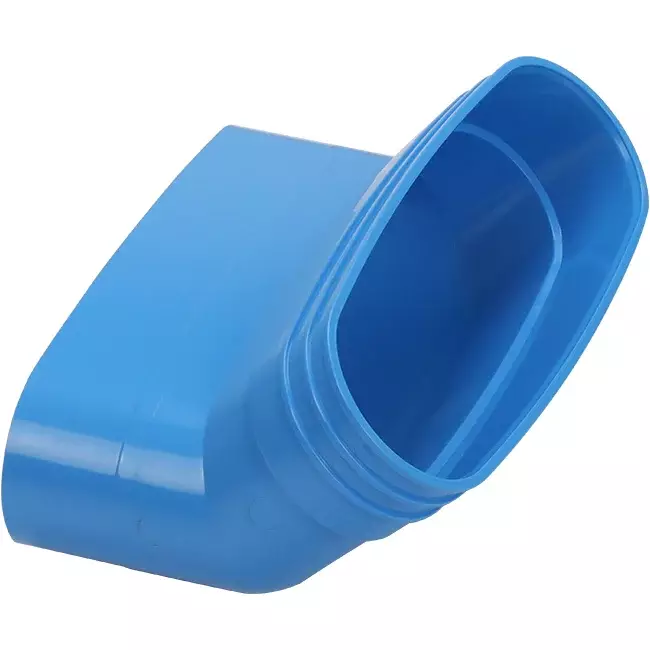 Wavin Ventiza Bogen 45 Grad PVC oval 195x80 mm vertikal M/S