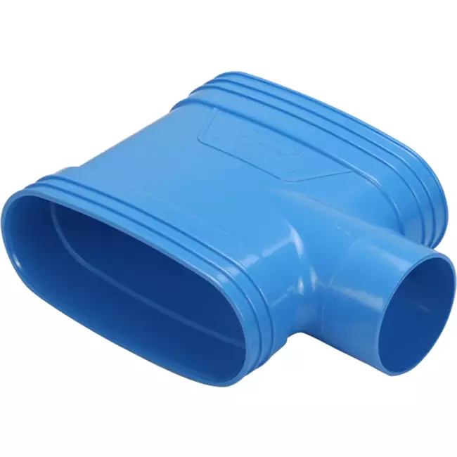 Wavin Ventiza T-Stück PVC oval 195x80 mm M/M/M