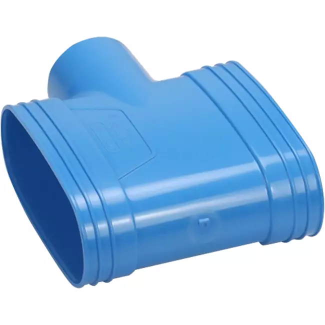 Wavin Ventiza T-Stück PVC oval 195x80 mm M/M/M