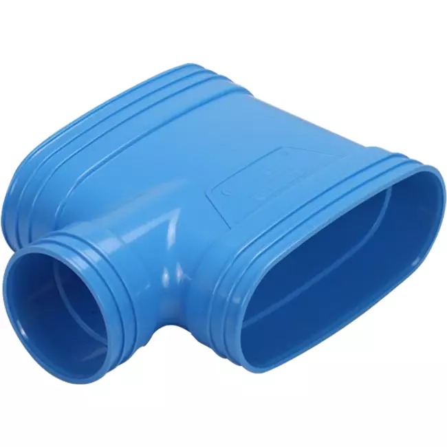 Wavin Ventiza T-Stück PVC oval 195x80 mm M/M/M