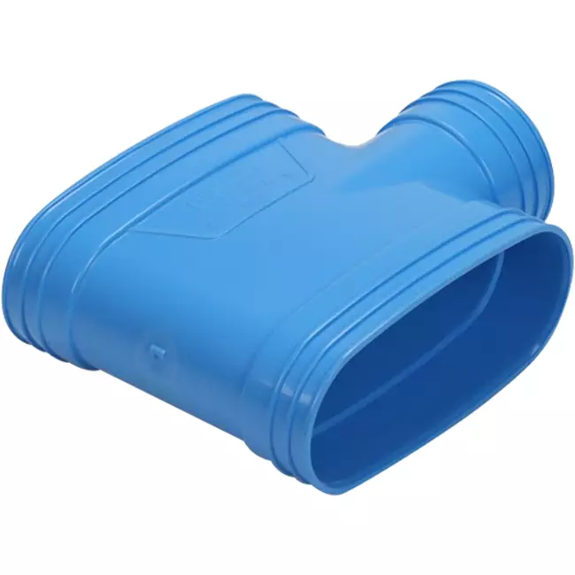 Wavin Ventiza T-Stück PVC oval 195x80 mm M/M/M