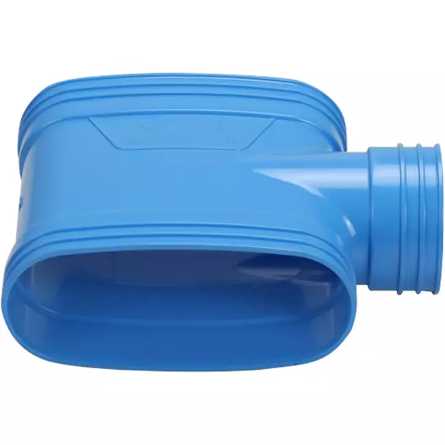 Wavin Ventiza T-Stück PVC oval 195x80 mm M/M/M