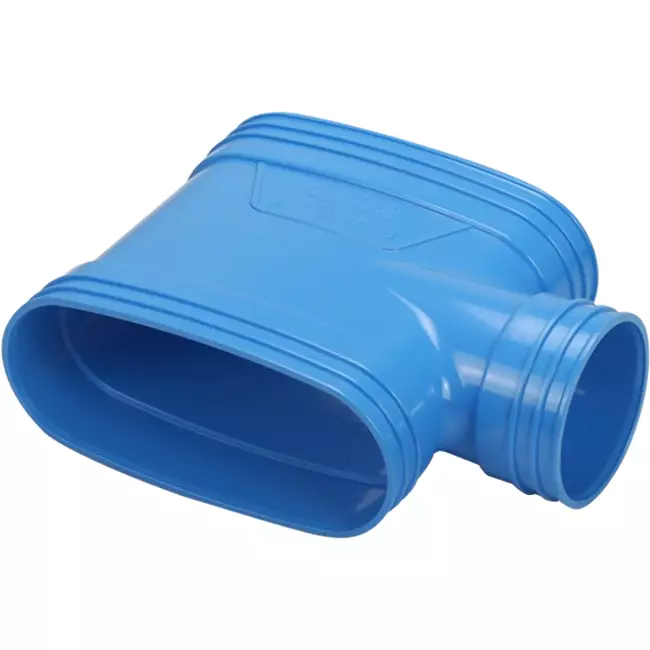 Wavin Ventiza T-Stück PVC oval 195x80 mm M/M/M