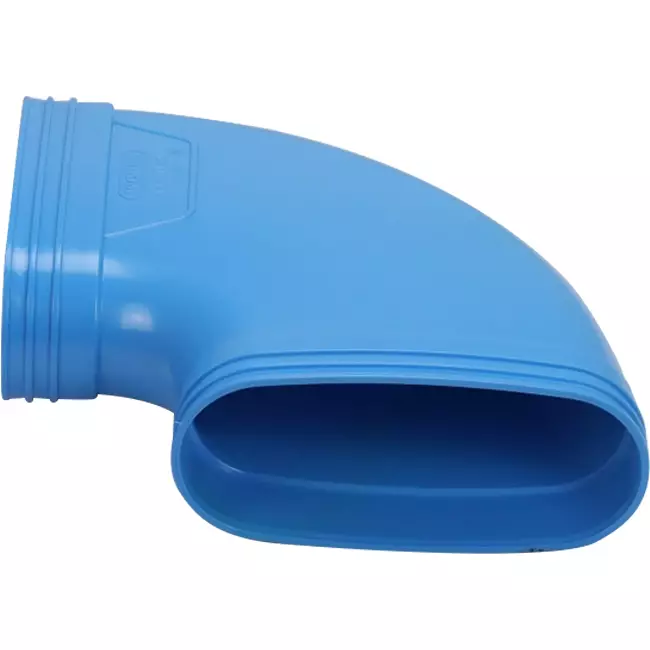 Wavin Ventiza Bogen 90 Grad PVC oval 195x80 mm horizontal M/M