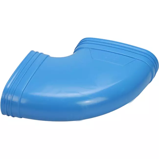 Wavin Ventiza Bogen 90 Grad PVC oval 195x80 mm horizontal M/M