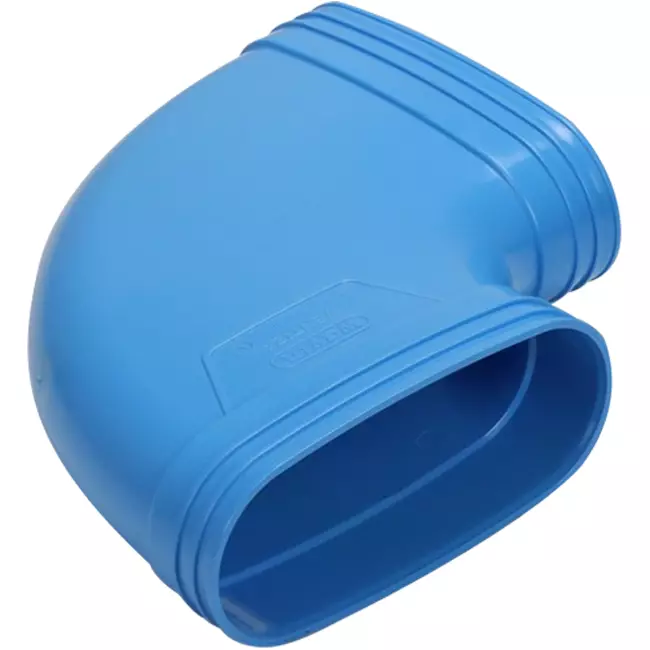 Wavin Ventiza Bogen 90 Grad PVC oval 195x80 mm horizontal M/M
