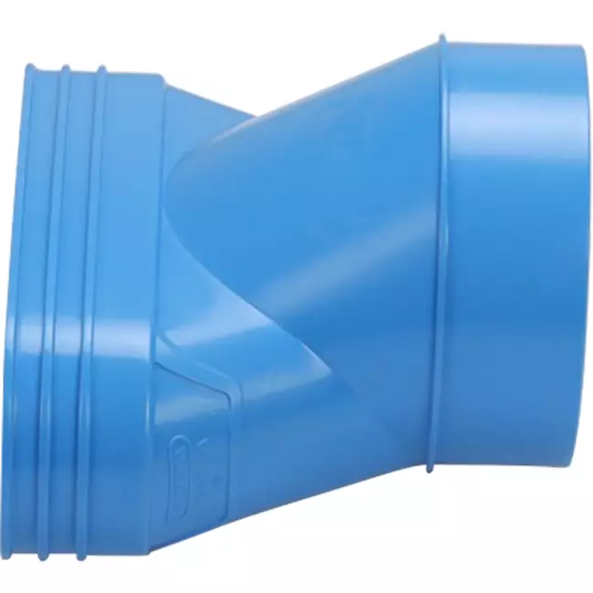 Wavin Ventiza Verlauf PVC oval 195x80 mm auf 125 mm exzentrisch M/S
