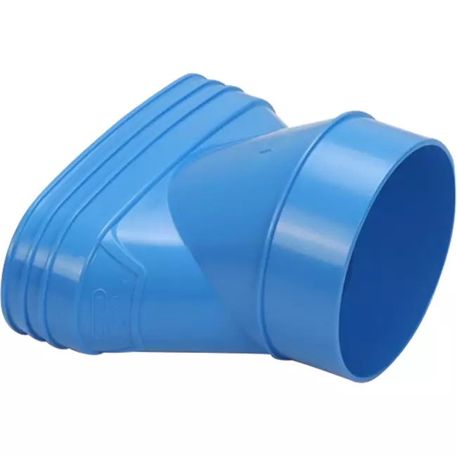Wavin Ventiza Verlauf PVC oval 195x80 mm auf 125 mm exzentrisch M/S
