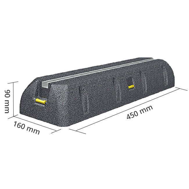 SUMO Außengeräte-Montageschiene aus schwingungsdämpfendem Gummi 450 mm