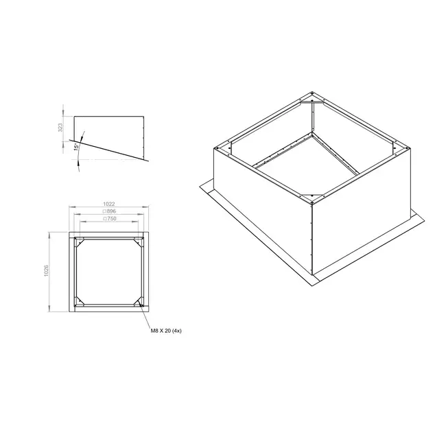 Schrägdachkranz für DVN(I), DHA(P), DHN, DVA(P) 560,630 - DSF 560 16