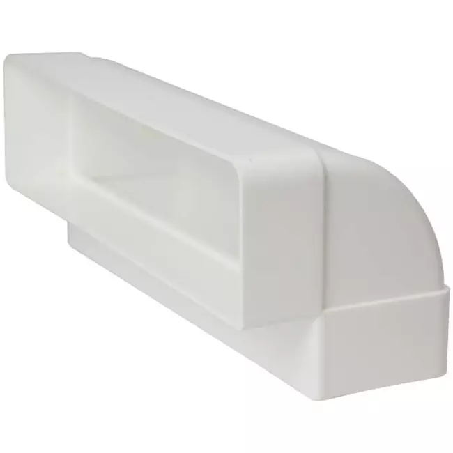 Bogen für Flachkanal 90° Kunststoff Vertikal 220x55mm KLV25-90