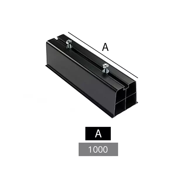 Montageschiene Außeneinheit aus Hart-PVC, Länge 1000mm