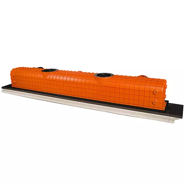 Ergovent verputzbarer rahmenloser Schlitzdurchlass 1050 mm mit Anschlussdurchmesser 90 mm - Modular - 1 Schlitz