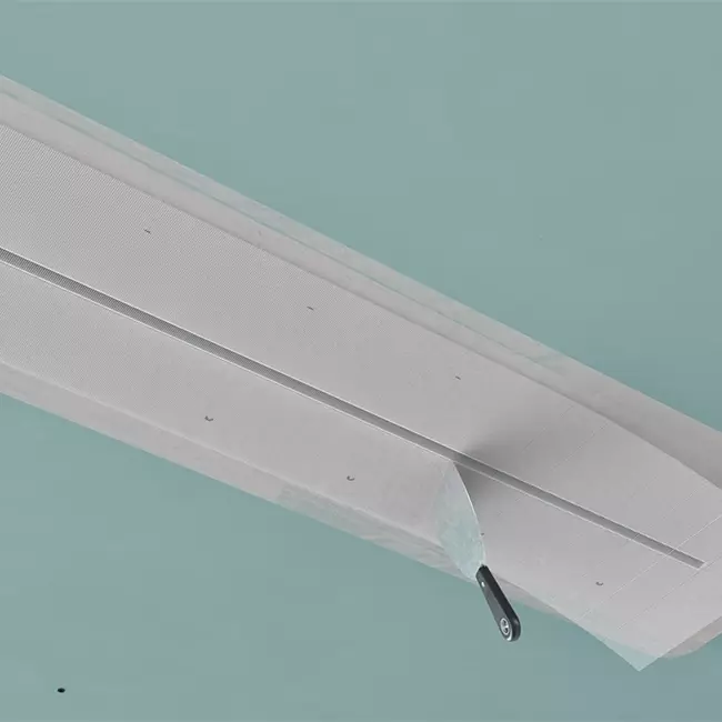 Ergovent verputzbarer rahmenloser Schlitzdurchlass 600 mm mit Anschlussdurchmesser 75 mm - Profil