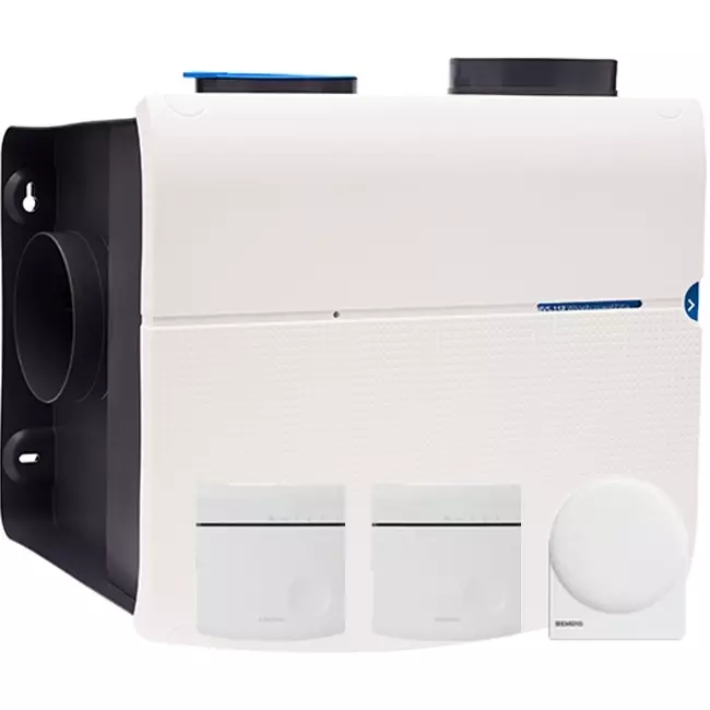 Orcon MVS-15RH CO2B Max Summer Night Comfort 550 m³/h + Feuchtefühler + Temperaturfühler + CO₂-Regelung und Raumfühler - geerdeter Stecker