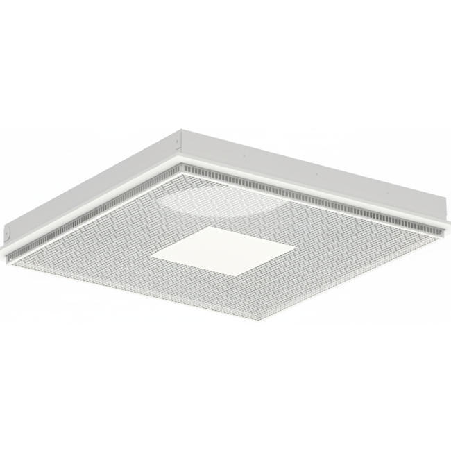 Perforierter Deckenauslass für Zu- und Abluft 595x595 mm - 200 mm - RAL 9010