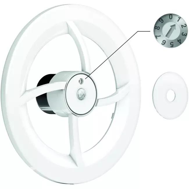 Solara Badventilator mit Wärmemotor - 100 mm Durchmesser - mattschwarz