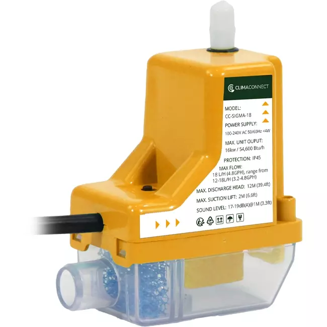 ClimaConnect CC-SIGMA-18 Kondenswasserpumpe mit Kanal, 18 l/h