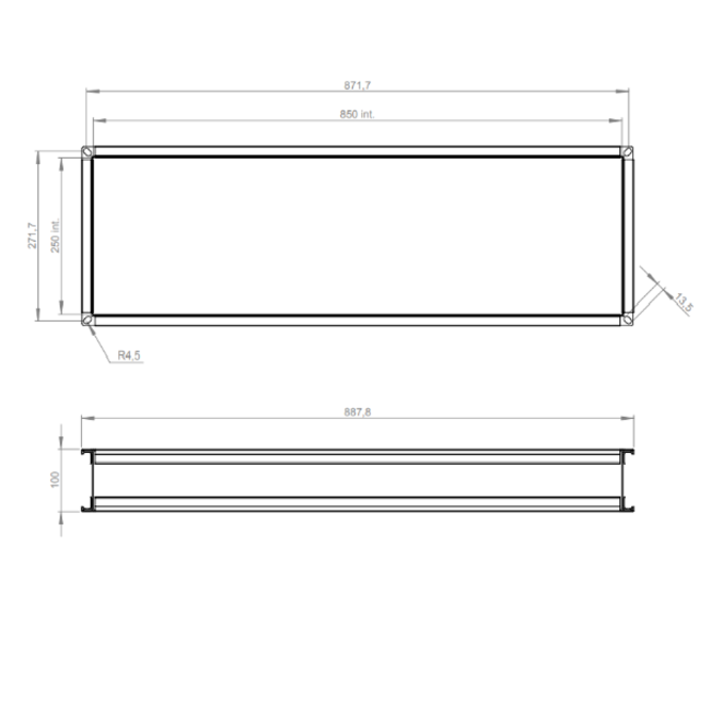 Flexibler Anschluss 800 x 250 - VS 8525