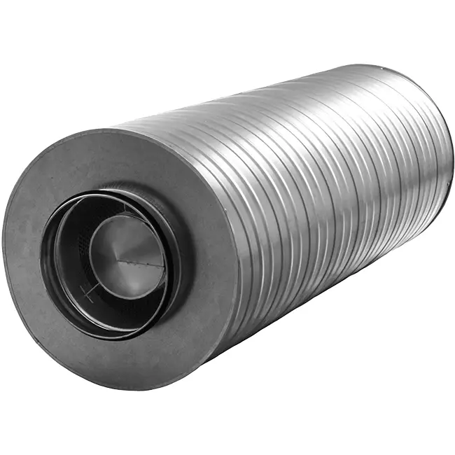 Spiro-SAFE Premium-Schalldämpfer Durchmesser 355 mm - Länge 1200 mm mit Kern (100 mm Isolierung) ohne Steckverbindungen