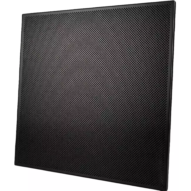 Perforierte Deckenplatte 600 x 600 mm zum Einlegen in abgehängte Decken - RAL9005 30% Glanz