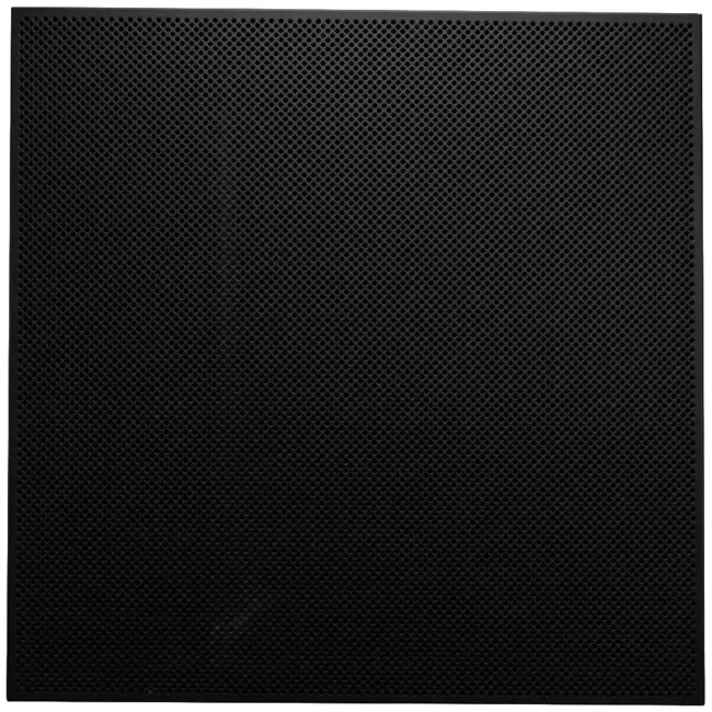 Perforierte Deckenplatte 600 x 600 mm zum Einlegen in abgehängte Decken - RAL9005 30% Glanz