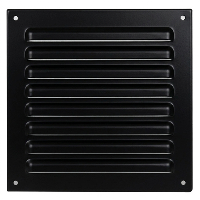 Außengitter quadratisch 200x200 mm Aluminium - RAL9005 30% Glanz