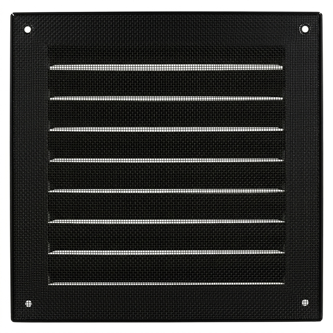 Außengitter quadratisch 200x200 mm Aluminium - RAL9005 30% Glanz