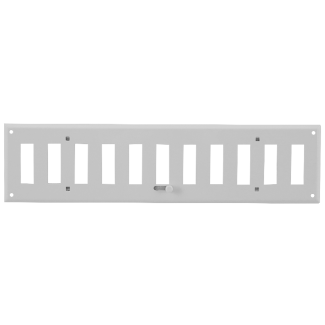 Verstellbares Wandgitter 300x100 mm Metall - RAL 9016