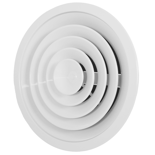 Deckendiffusor rund mit festem Muster Ø 150 mm - RAL9016