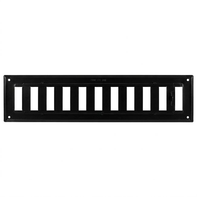 Wandgitter verstellbar 500x100mm Metall - RAL9005 30% Glanz