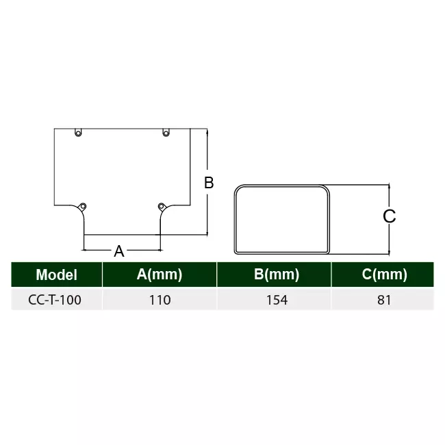 ClimaConnect T-Stück für Montageschacht 100 mm - RAL 9010